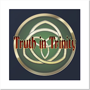 Truth in Trinity Matthew 3:16-17 Front and Back Posters and Art